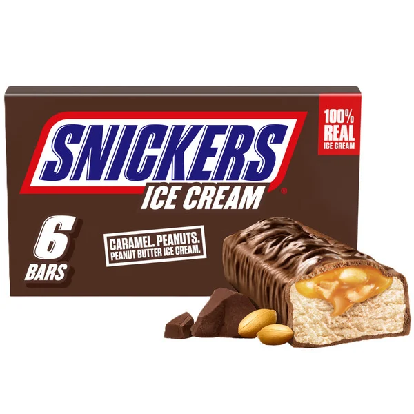SNICKERS Ice Cream, Chocolatey Caramel Peanut Butter Ice Cream Bars