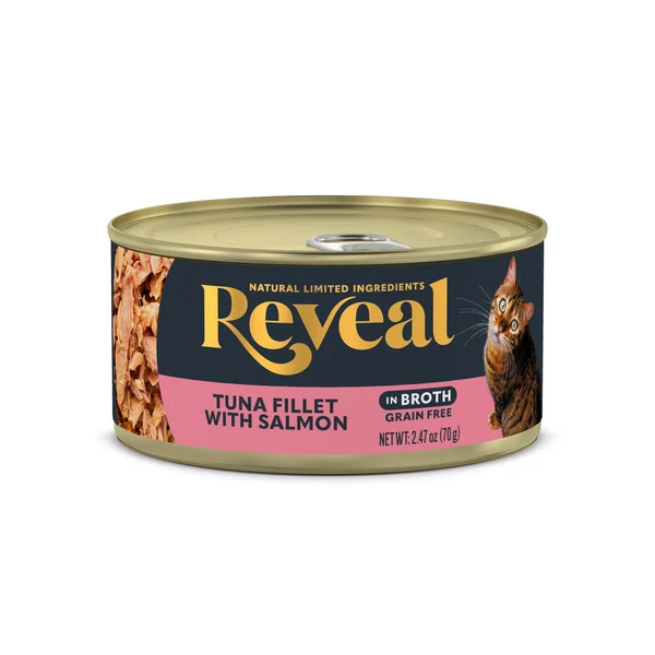 Reveal Natural Wet Cat Food, Tuna Fillet Salmon Broth