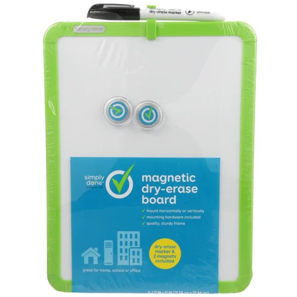 Simply Done Magnetic Dry-Erase Board