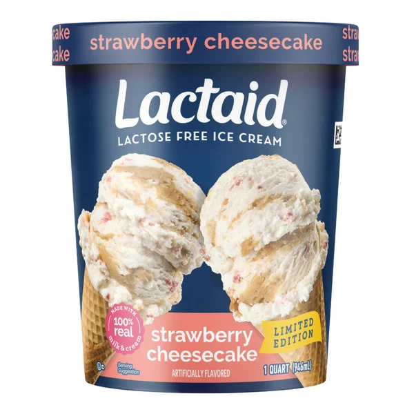 Lactaid Strawberry Cheesecake Ice Cream