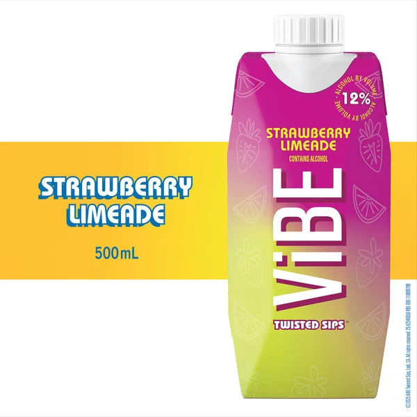 ViBE Twisted Sips Strawberry Limeade Tetra