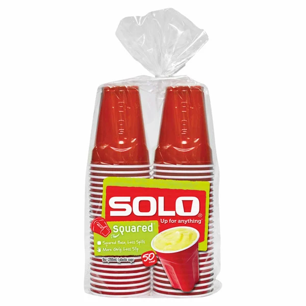 Solo Up For Anything 9 Oz Squared Plastic Cups