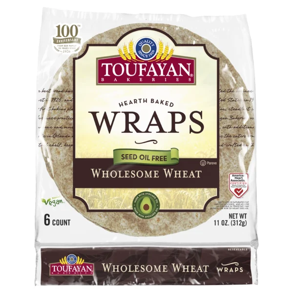 Toufayan Bakeries Wholesome Wheat Wraps