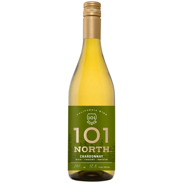 101 North Chardonnay California Wine, Bottle, 12.5% Abv