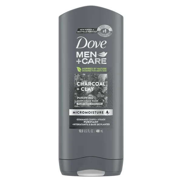 Dove Men+Care Body Wash And Face Wash Charcoal + Clay
