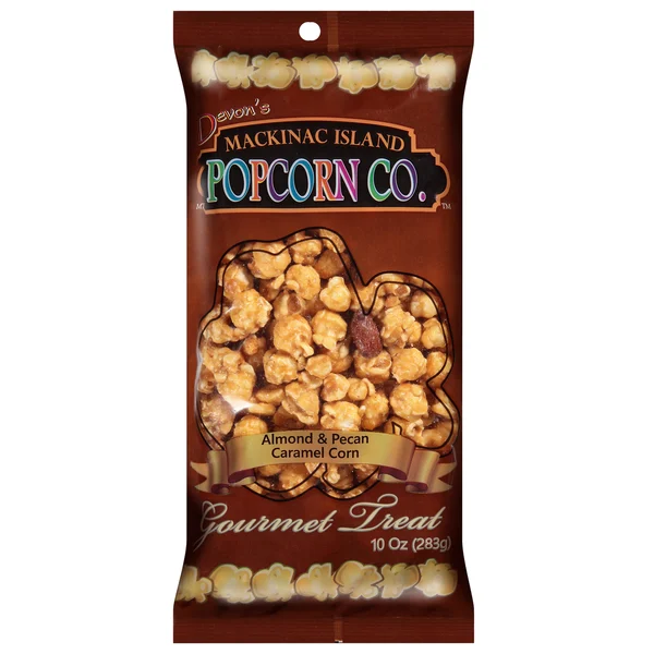 Devon's Mackinac Island Popcorn Co. Popcorn, Almond & Pecan Caramel Corn