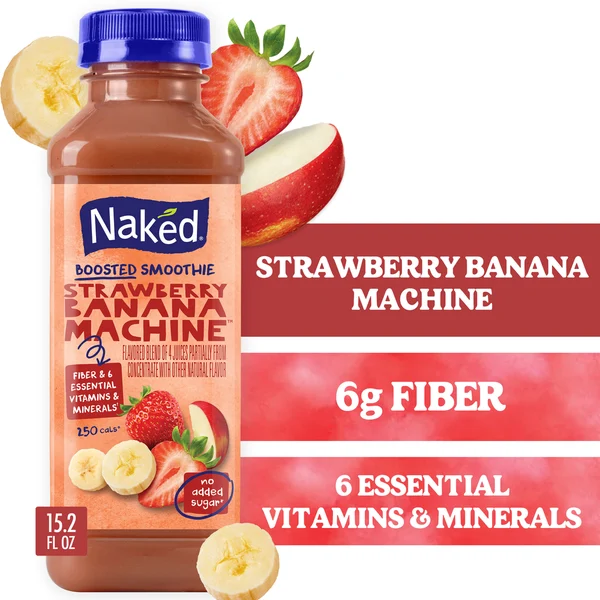 Naked Boosted Smoothie Strawberry Banana Machine