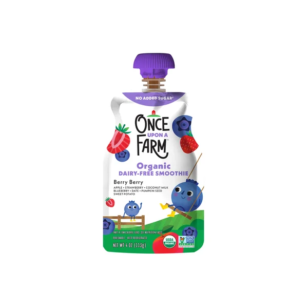 Once Upon a Farm Organic Berry Dairy-Free Kids Smoothie Pouch