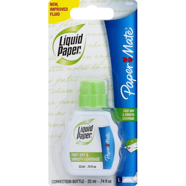 Paper Mate Correction Fluid, White