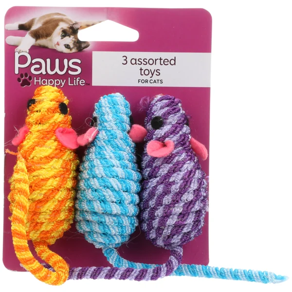 Paws Happy Life 3 Assorted Toys For Cats