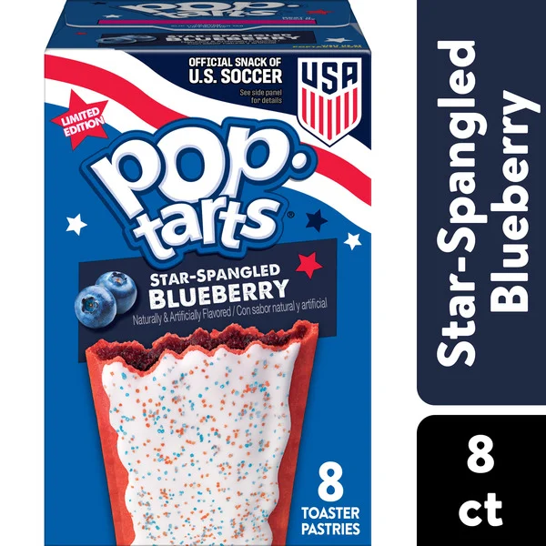 Pop-Tarts Star-Spangled Blueberry Toaster Pastries, U.S. Soccer