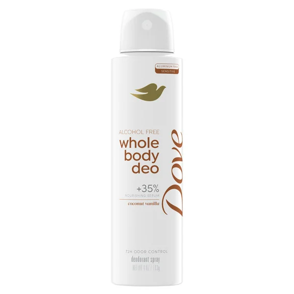 Dove Aluminum Free Sensitive Whole Body Deo Coconut Vanilla Deodorant Spray