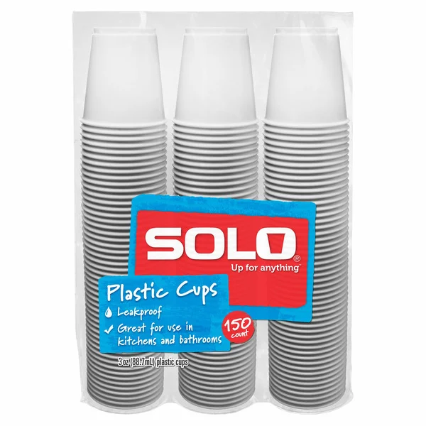 SOLO Plastic Bathroom Cups, 3 Oz