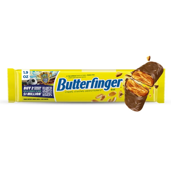 Butterfinger Full Size Candy Bar, Crispety Crunchety Peanut-Buttery On-The-Go Sweet Treat, 1.9 oz