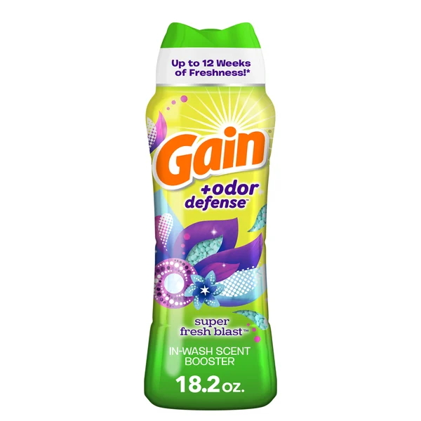 Gain Odor Defense In-Wash Scent Booster, Super Fresh Blast Scent