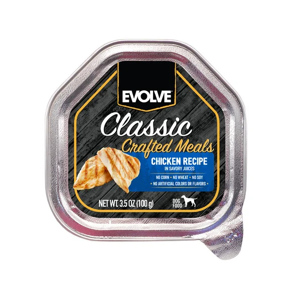 EVOLVE Classic Crafted Meals with Chicken, Wet Dog Food