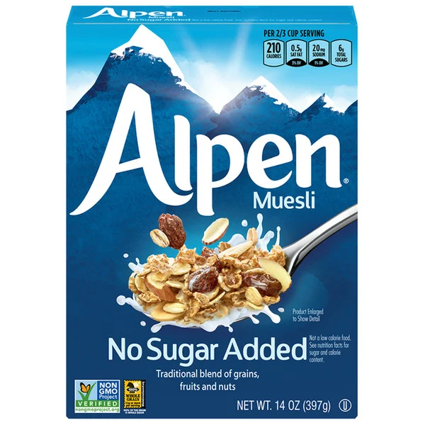 Alpen Swiss Style Muesli Cereal, Whole Grain, Non-GMO