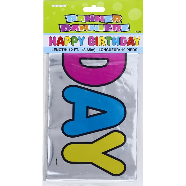 Unique Banner, Happy Birthday, 12 Feet