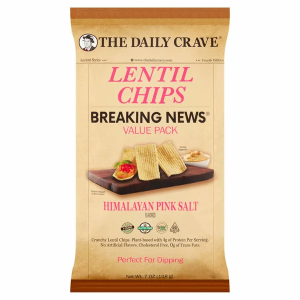 The Daily Crave Himalayan Pink Salt Flavored Lentil Chips