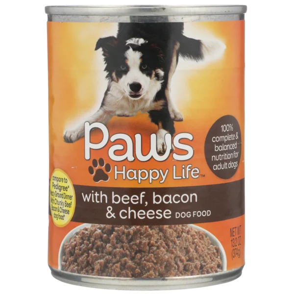 Paws Happy Life Beef, Bacon & Cheese Dog Food