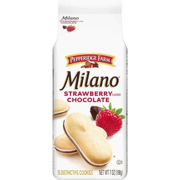 Pepperidge Farm Milano Chocolate Strawberry Flavored Cookies