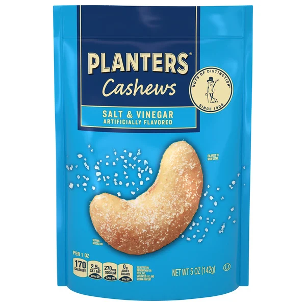 Planters Cashews Salt and Vinegar, 5oz bag