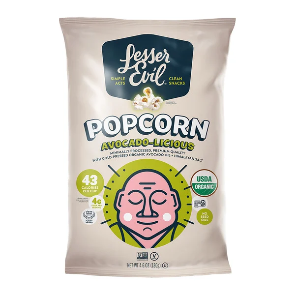 LesserEvil Organic Popcorn, Avocado-licious