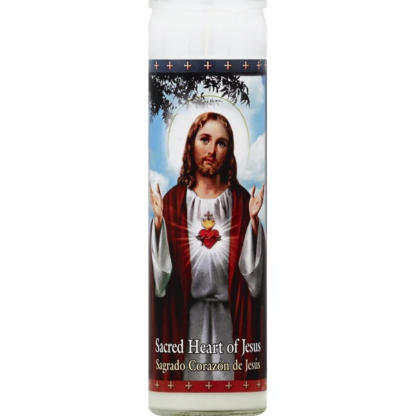 St Jude Candle, Sacred Heart of Jesus, 8 Inch