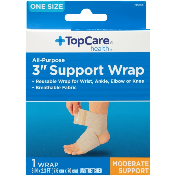TopCare One Size Unstretched Moderate Support All-Purpose 3" Support Wrap