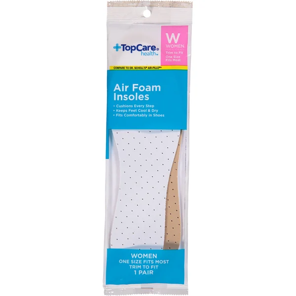 TopCare Air Foam Insoles, One Size Fits Most, Women