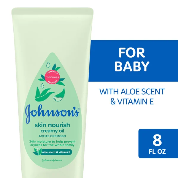 Johnson's Skin Nourish Creamy Oil Aloe Scent & Vitamin E