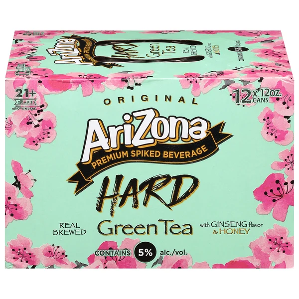 AriZona Hard Green Tea with Ginseng Flavor & Honey