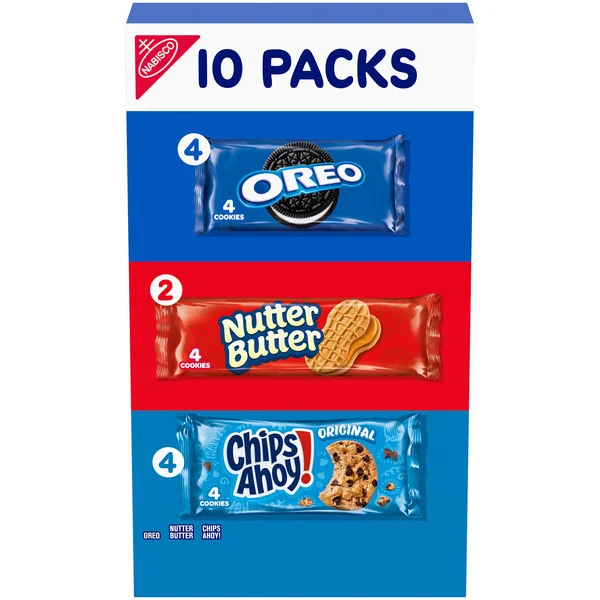 Oreo Cookies Variety Pack, Oreo, Nutter Butter, And Chips Ahoy!, Snack Packs 16.4 oz