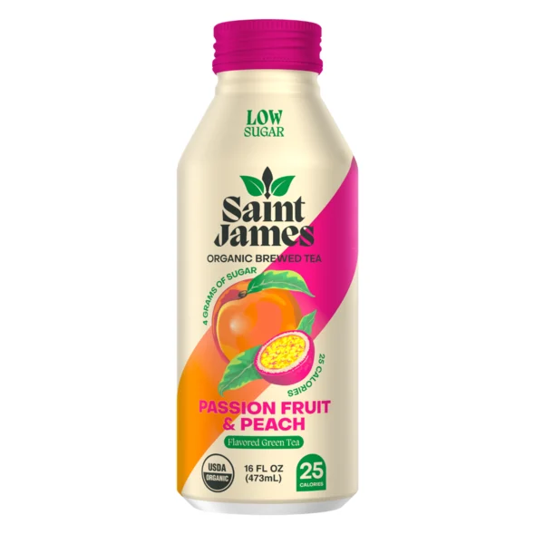 Saint James Iced Tea Passion Fruit & Peach Organic Green Tea