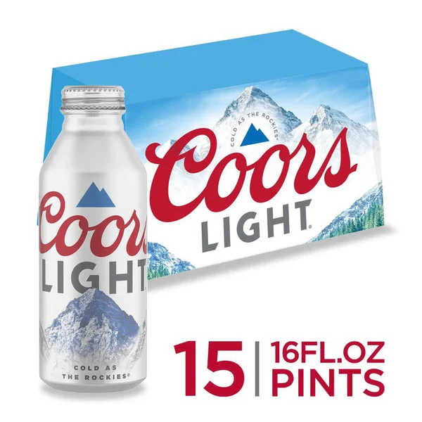 Coors Light Beer Aluminum Btls