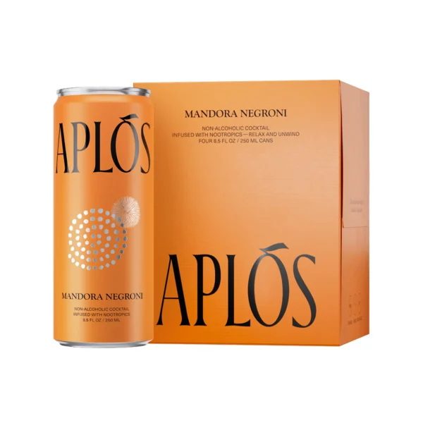 Aplós Mandora Negroni, non alcoholic cocktail