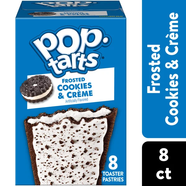 Pop-Tarts Frosted Cookies and Crème Toaster Pastries, Breakfast Foods