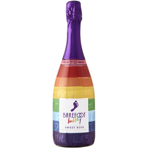 Barefoot Sweet Rosé Champagne Sparkling Wine Limited Time Pride Package