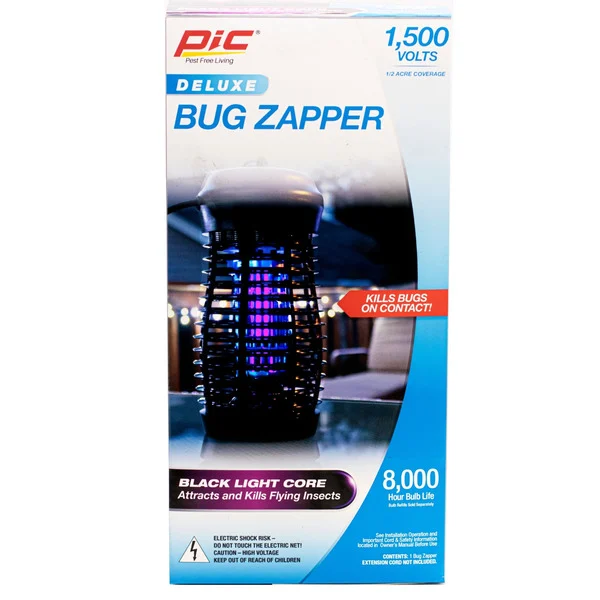 Pic 15W-ZAP Deluxe Bug Zapper, 1/2 Acre Coverage