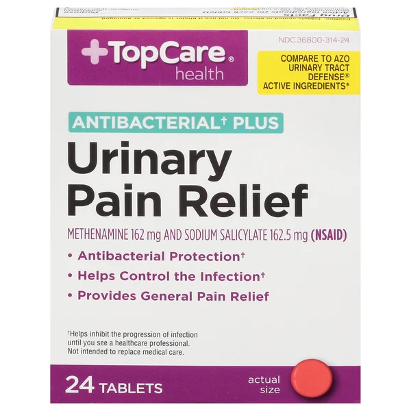 TopCare Urinary Pain Relief, Antibacterial Plus, Tablets