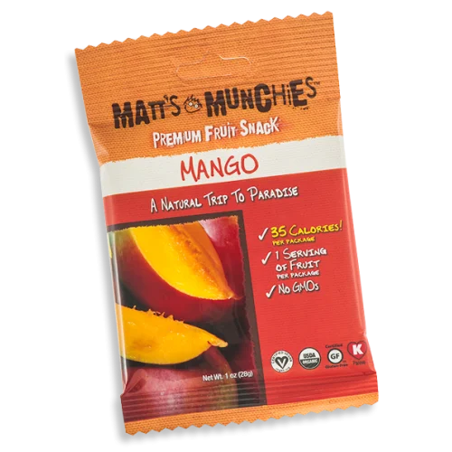 Matts Munchies Premium Fruit Snack - Mango ~ CASE Of 12~