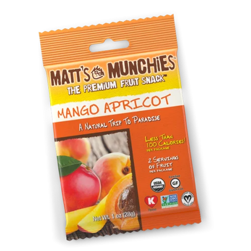 Matts Munchies Premium Fruit Snack - Mango Apricot CASE Of 12 "NEW NEW FLAVOR"