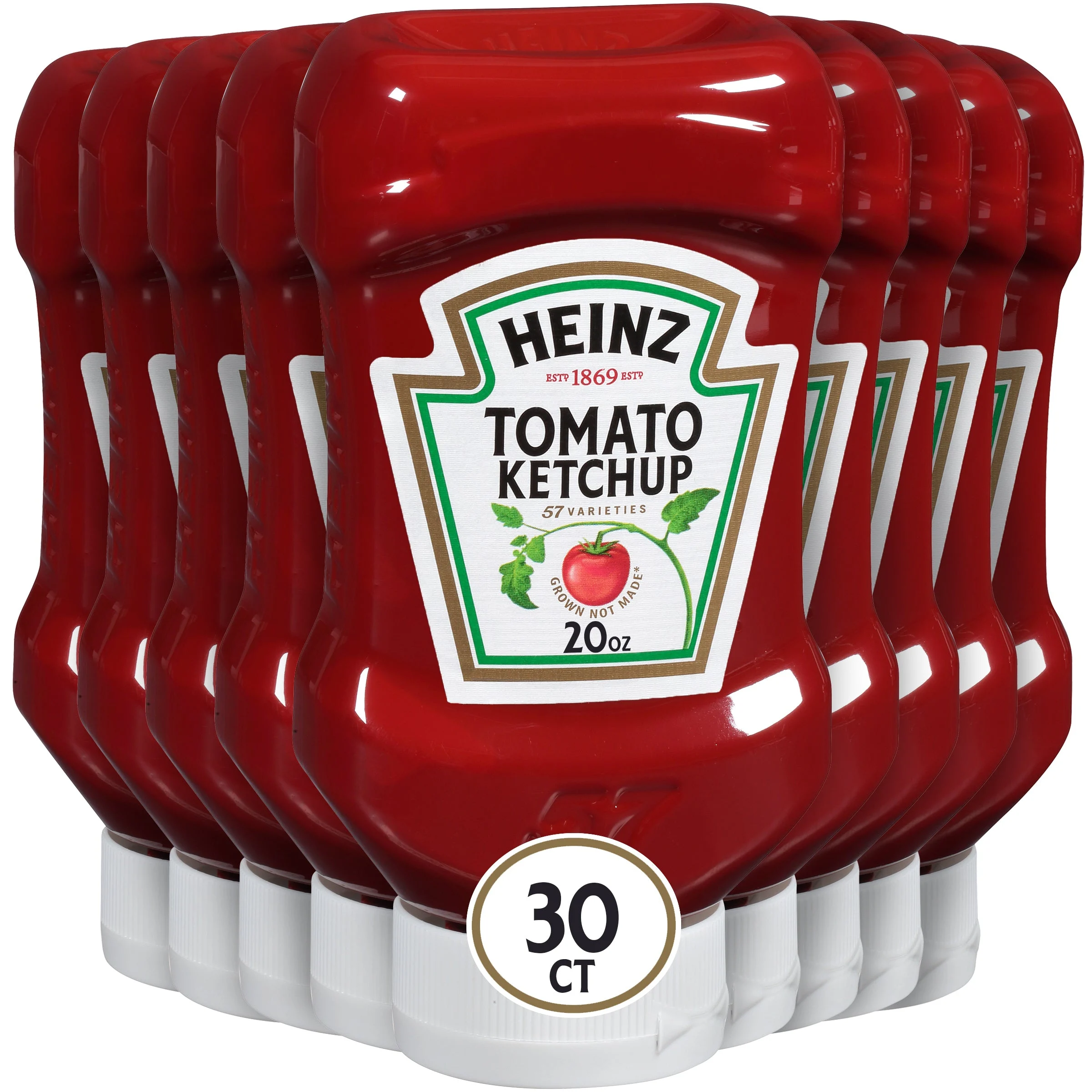 HEINZ Ketchup 20 Ounce FOREVER FULL Inverted Bottles 30)