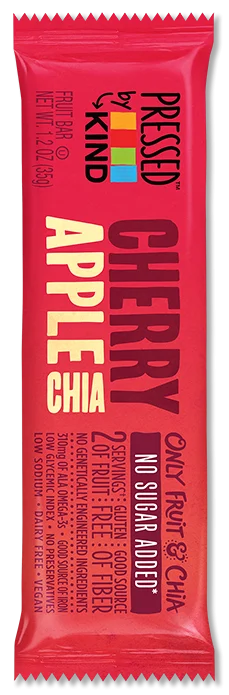 Kind Pressed Apple Cherry Chia  Fruit Bar ~NEW`