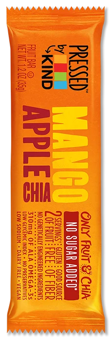 Kind Pressed Mabgo Apple Chia Fruit Bar ~NEW ~