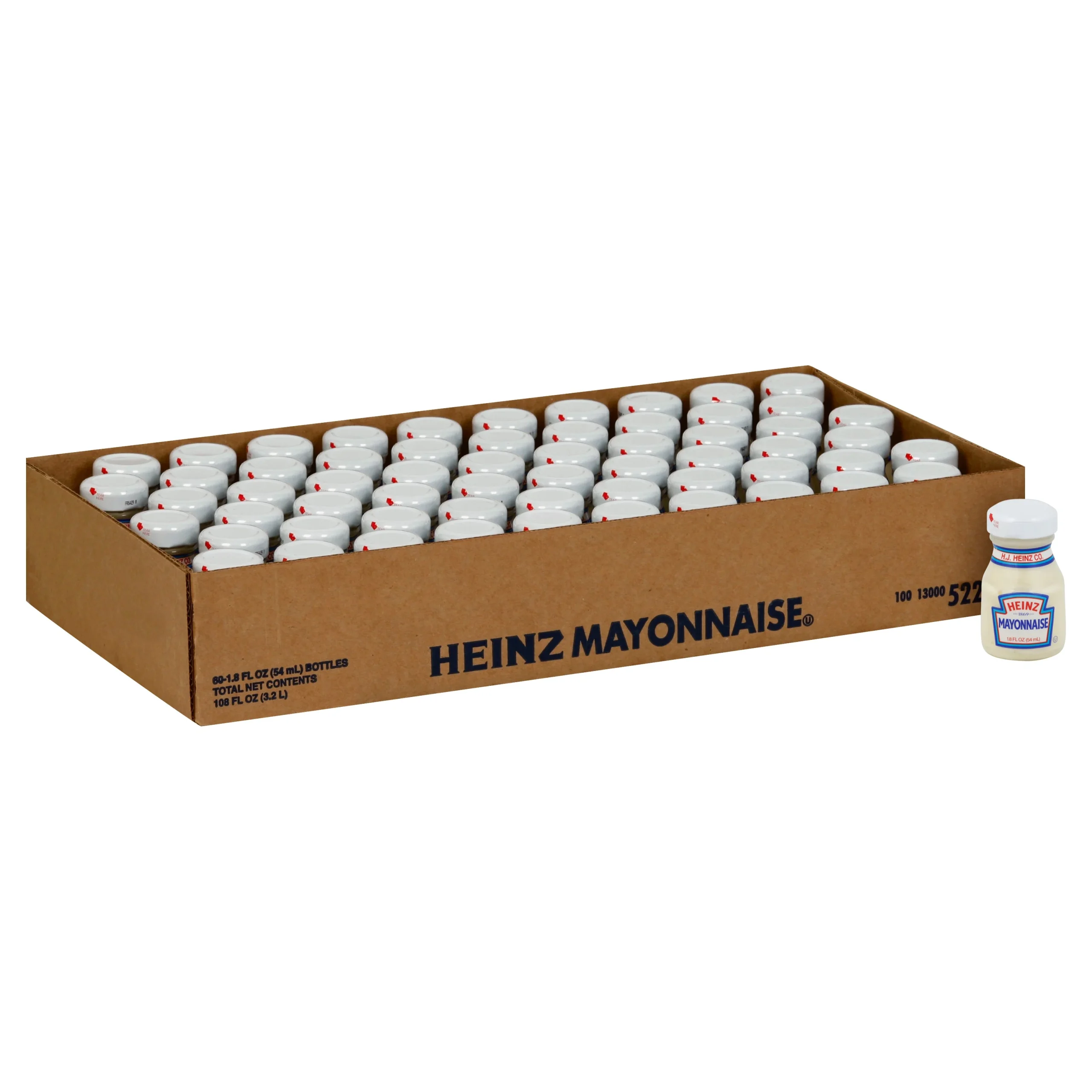 HEINZ Single Serve Mayonnaise 1.8 Ounce Roomservice Bottle 60 Per Case