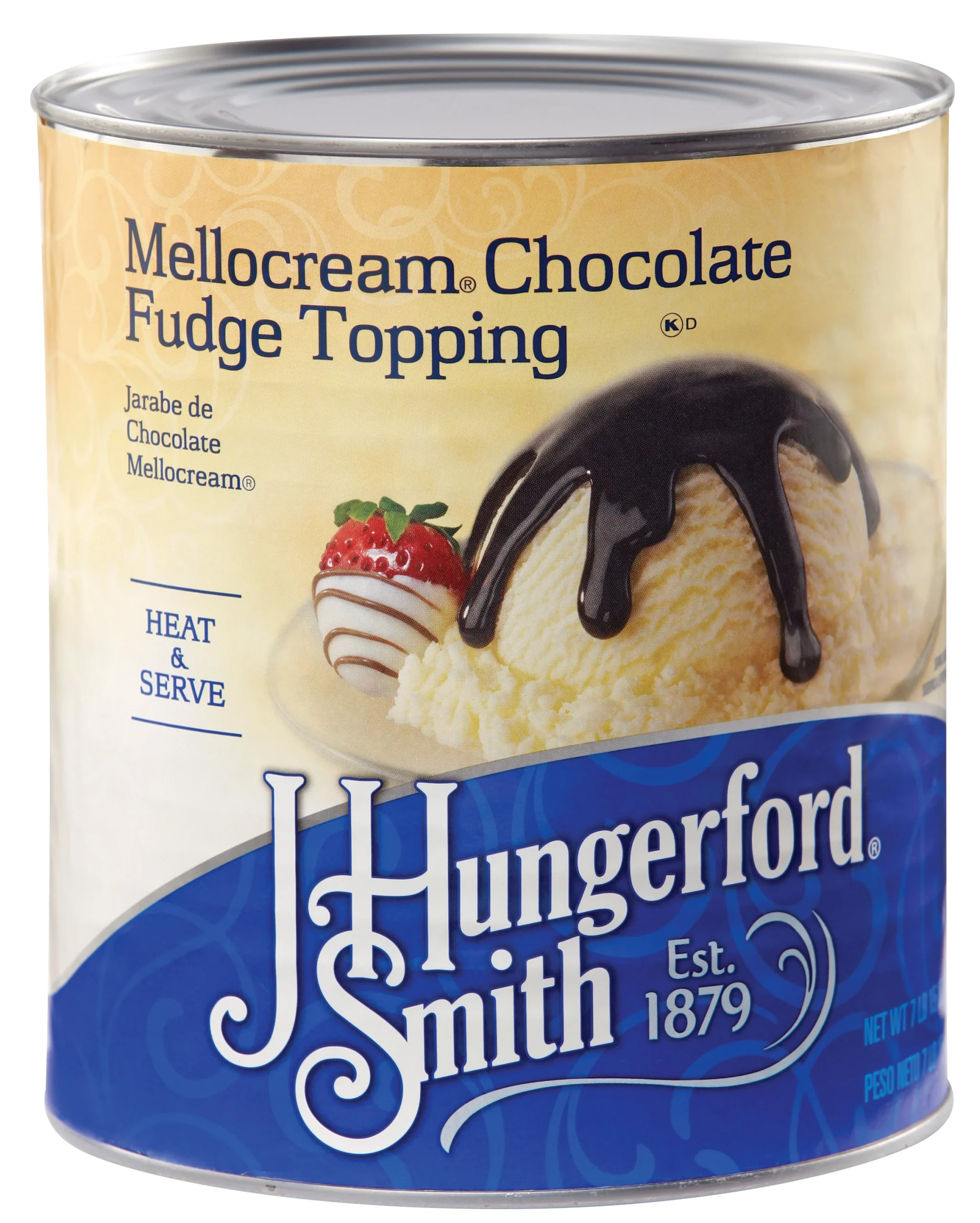 Mellocream Chocolate Fudge Can 127 Ounce Size - 6 Per Case.