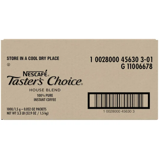 Nescafe Taster's Choice House Blend Instant Coffee Packets 3.306 Pound Each - 1 Per Case.