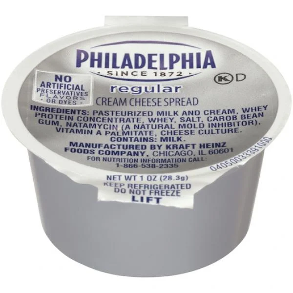 PHILADELPHIA Original Cream Cheese Spread 1 Ounce Cup 100 Per Case