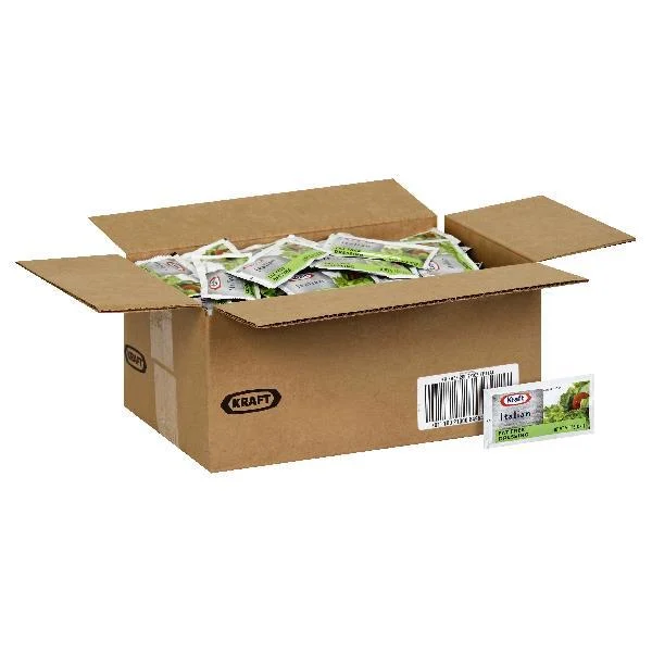KRAFT Single Serve Fat-Free Italian Salad Dressing 0.44 Ounce Packets 200 Per Case